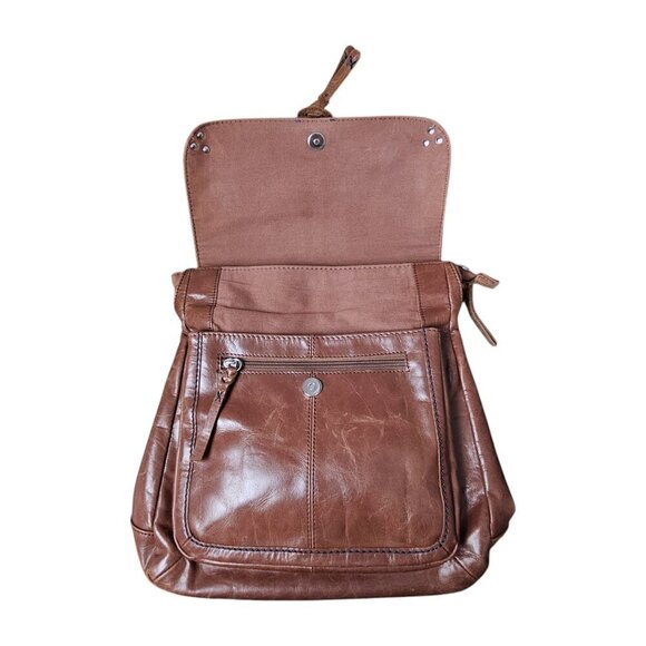 The Sak Ventura Convertible Backpack Distressed Brown Leather Crossbody Bag - Picture 4 of 16